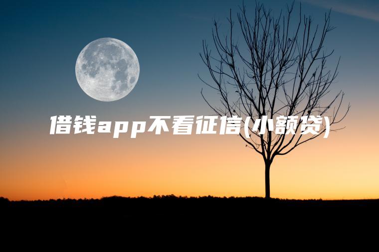 借钱app不看征信(小额贷)