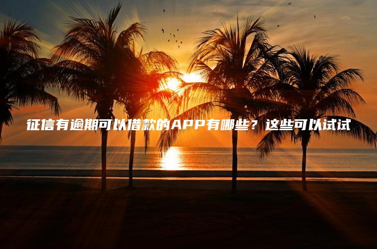 征信有逾期可以借款的APP有哪些？这些可以试试