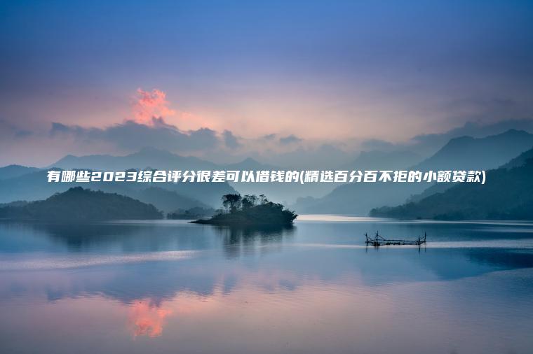 有哪些2023综合评分很差可以借钱的(精选百分百不拒的小额贷款)