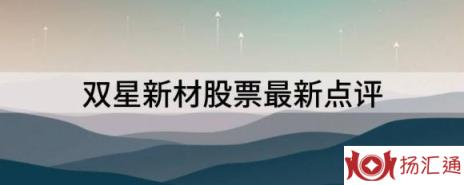 双星新材股票最新点评（双星新材下跌6.37% 首季净利润增长25.00%）-1