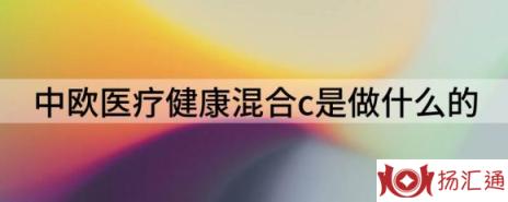 中欧医疗健康混合c是做什么的（简评中欧医疗健康C基金）-1