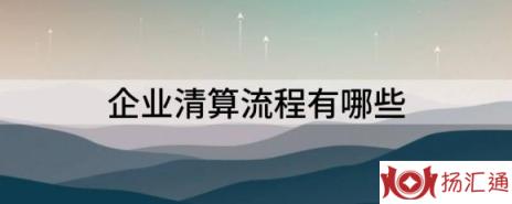 清算程序是什么意思（企业清算流程有哪些）-1